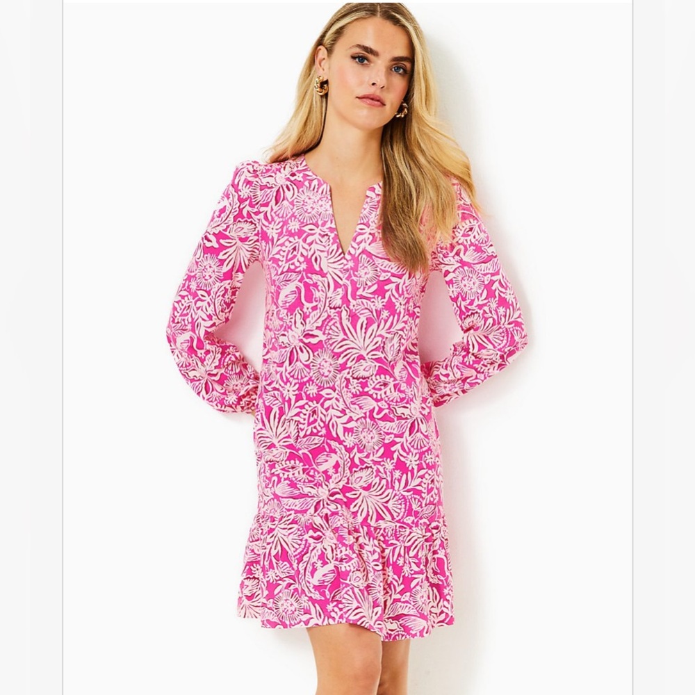 Lilly Pulitzer Alyssa A-Line Dress Passion Fruit Pink Absolutely Flamazing